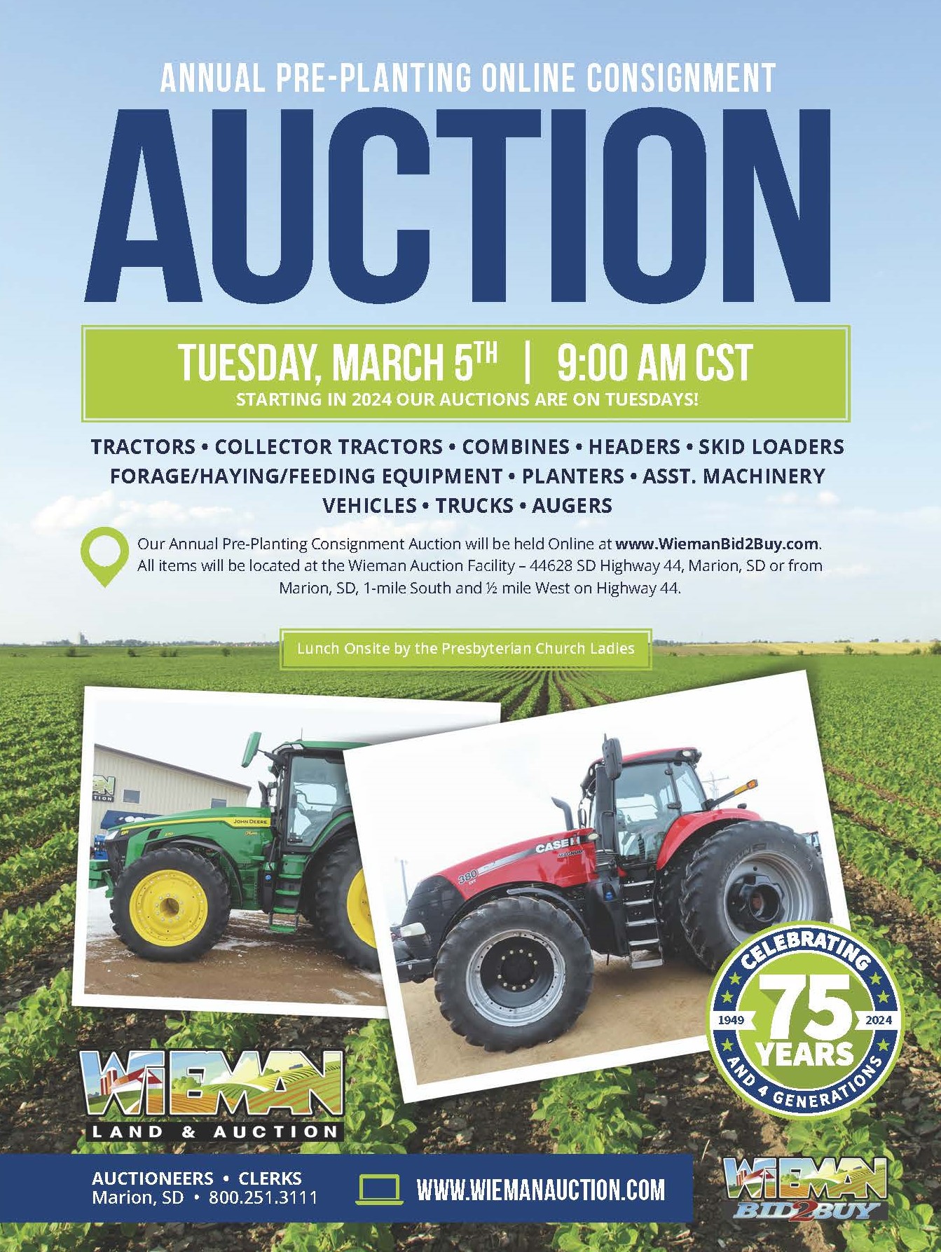 Wieman Land & Auction Southeast South Dakota Auction Solution